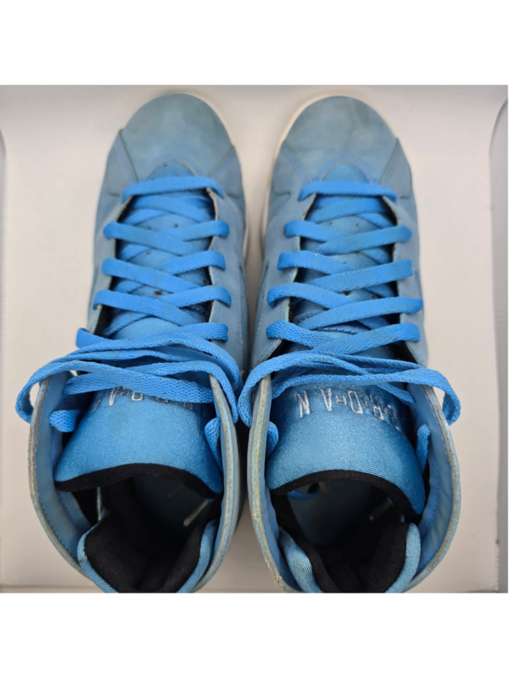 Air Jordan 7 Retro Pantone University Blue/White Size 7y womens 8.5 - Picture 7 of 10